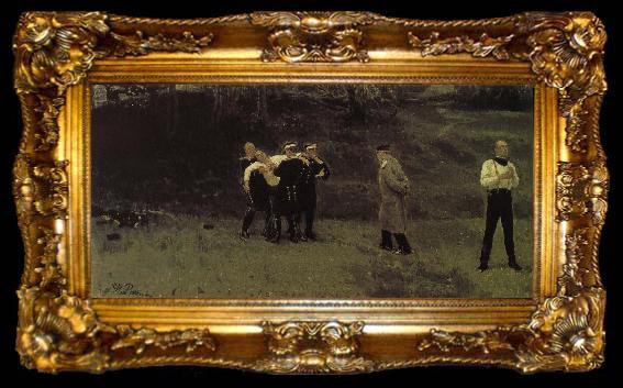 framed  Ilia Efimovich Repin Duel, ta009-2